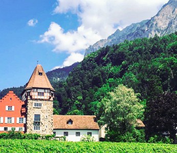 The Red House in Vaduz in Liechtenstein