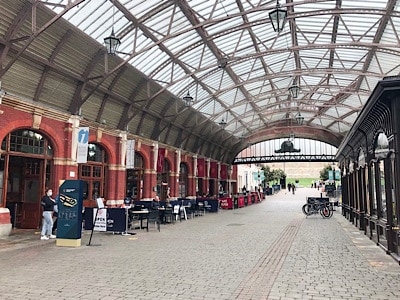 Underneath the arch in the Windsor Royal Shopping Centre