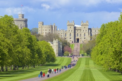A view of Windsor Castle from the Long Walk - one of the key things to see on a day trip to Windsor