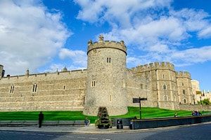 The outside of part of Windsor Castle from the High Street - see this on a day trip to Windsor