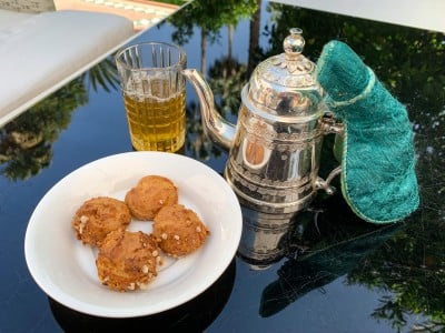 Moroccan tea and biscuits