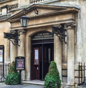 The outside of the Pump Room Restaurant in Bath - somewhere to go on your weekend in Bath