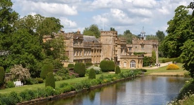 An image of Forde Abbey with a lake in the foreground