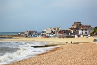 A view of the main beach in Lyme Regis