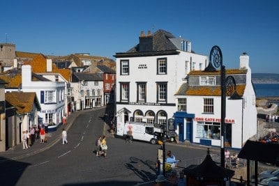 Part of the bottom end of the town in Lyme Regis