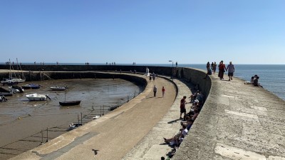 Walking on The Cobb Lyme Regis - this is one of the key things to do in Lyme Regis