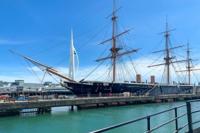 HMS Warrior that you can visit in the Portsmouth Historic Dockyard