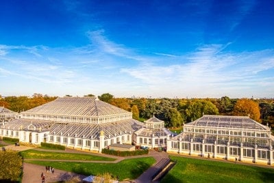 An aerial view of the Temperate House at Kew Gardens