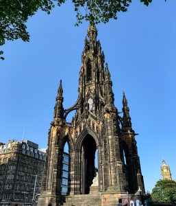 The Scott Monument in Princes Street Gardens in Edinburgh