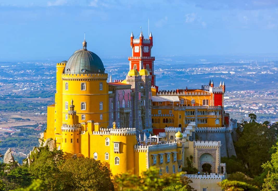 The colourful Pena Palace in Sintra