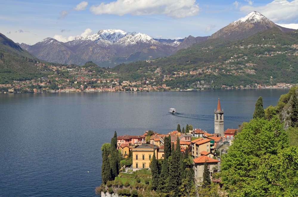 Views from the castle in Varenna across the lake