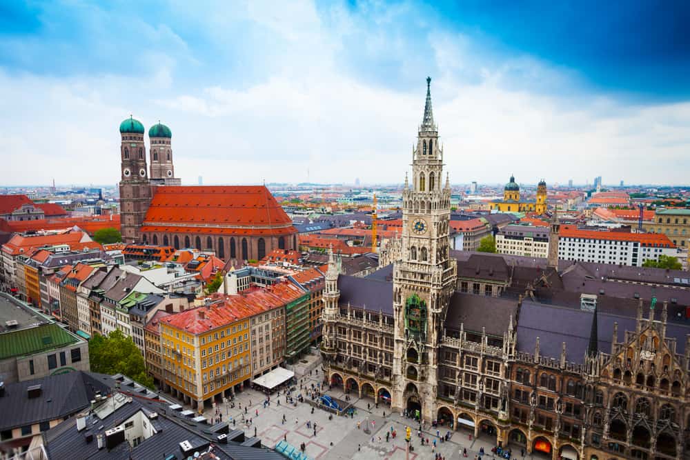 A view over the centre of Munich