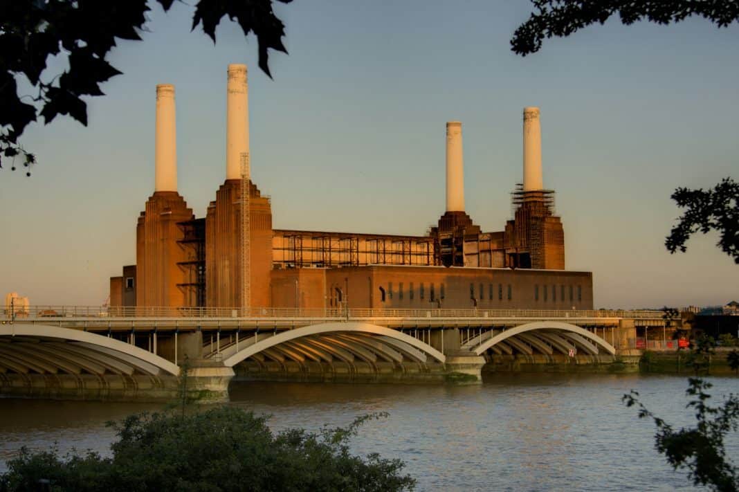 A view of Battersea Power Station across the river