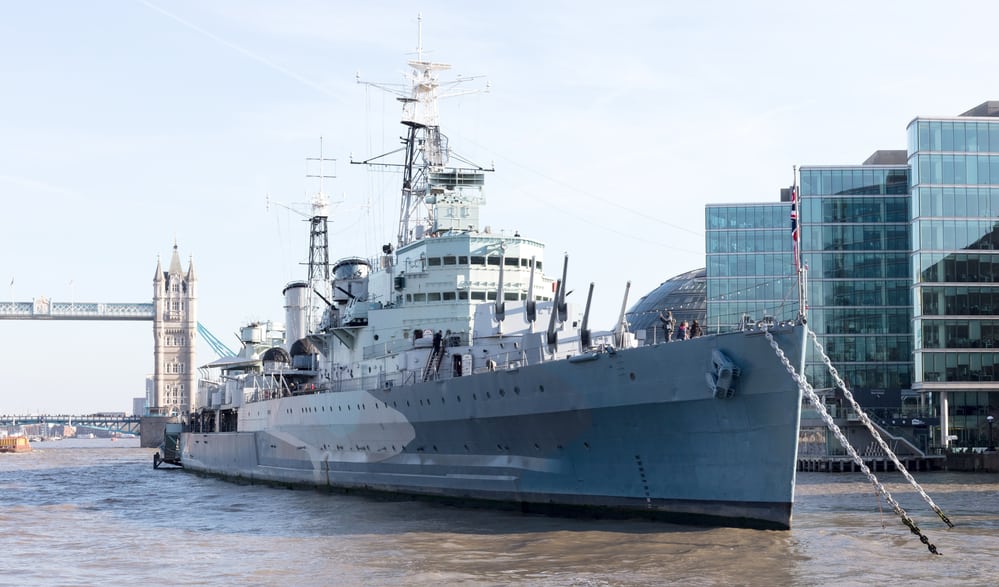 HMS Belfast with Tower Bridge in the background