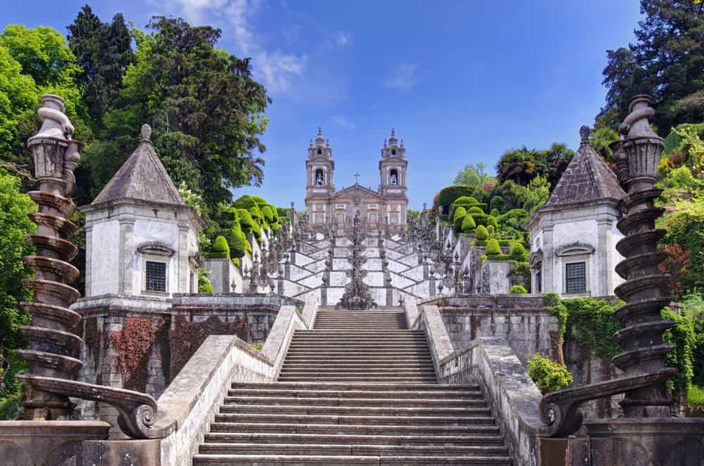 Steps leading up to Bom Jesus do Monte in Braga