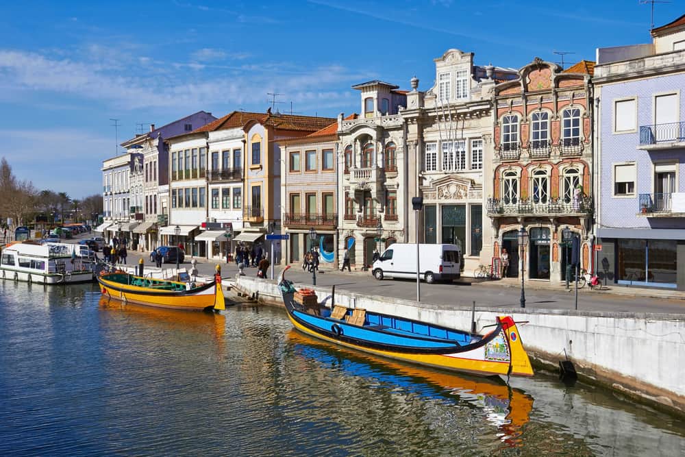  Moliceiros - colourful gondola type boats - in Aveiro