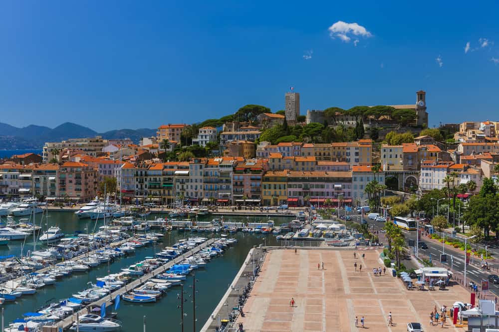 Cannes with its harbour and old town