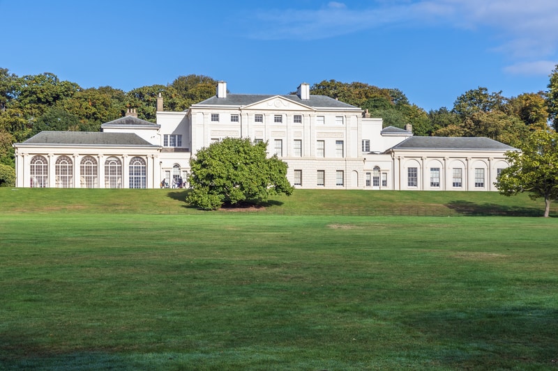 Kenwood House with a big lawn in front