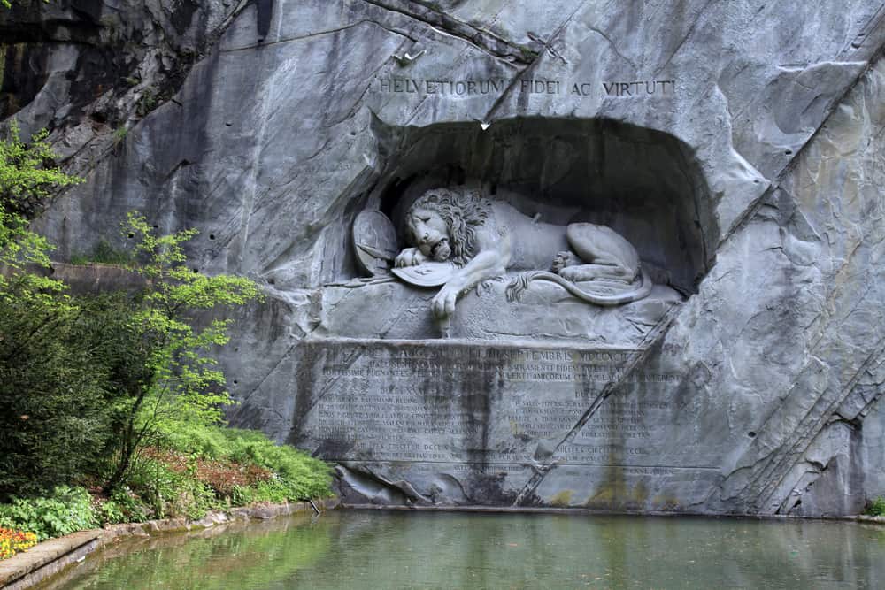 The Lion Monument in Lucerne