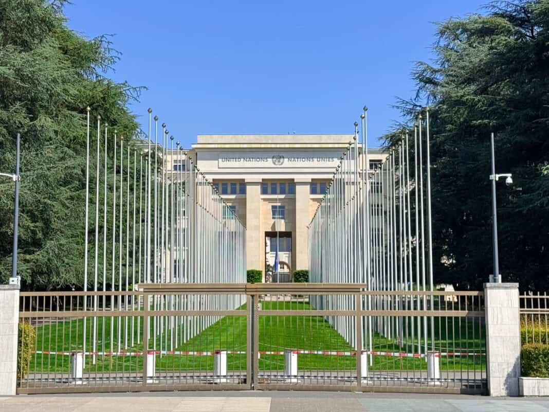 The United Nations building in Geneva