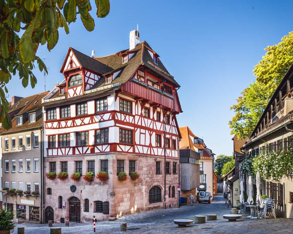 The historic Albrecht Durer House in Nuremberg Germany.