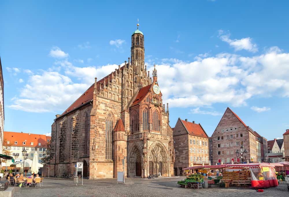 The Hauptmarkt square and Frauenkirche Church in Nuremberg - seeing this is one of the best things to do in Nuremberg