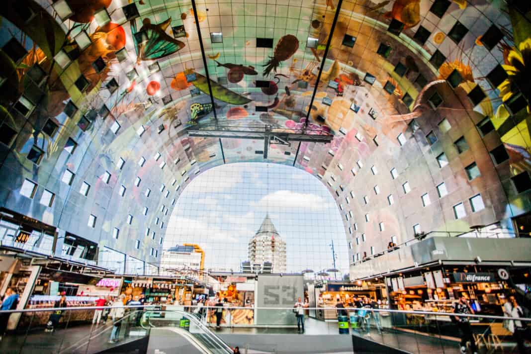 Inside the market hall in Rotterdam