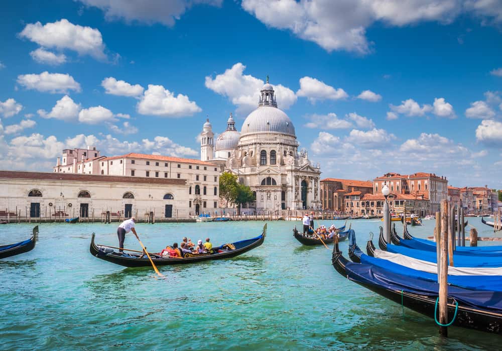 Gondola rides in Venice