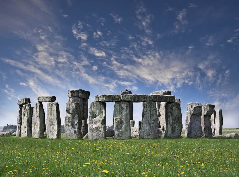 The ring of standing stones at Stonehenge
