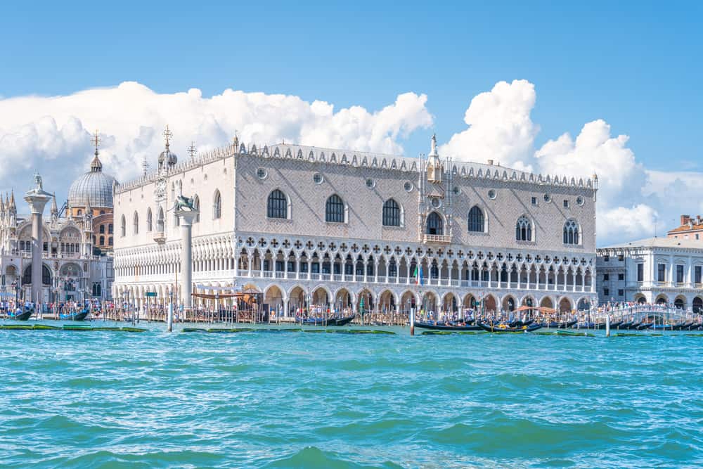 The Doge's Palace, Venice, with water in front of it