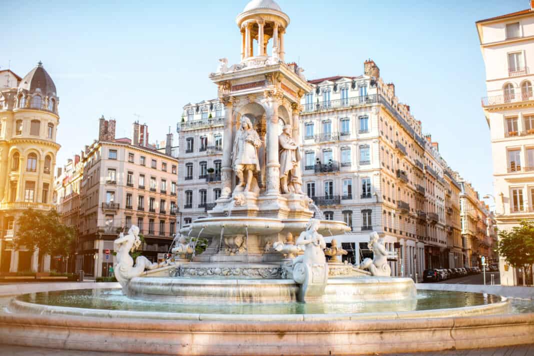 The fountain in the Place des Jacobins Lyon