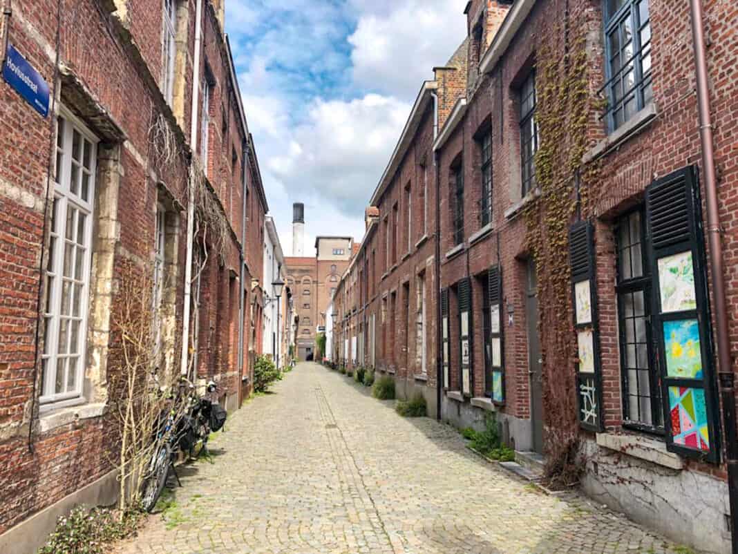 The street leading up to the brewery