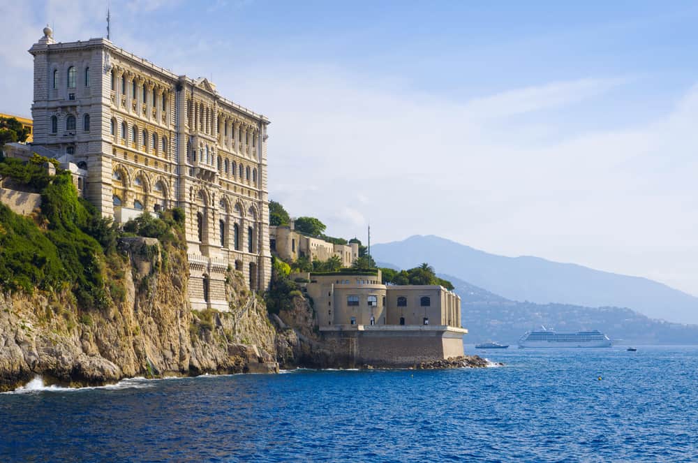 The Oceanographic Museum in Monaco in the rock overlooking the sea - go here on one day in Monaco