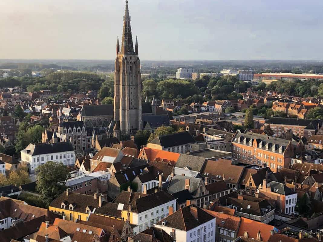 One of the views from the top of the Belfry of Bruges