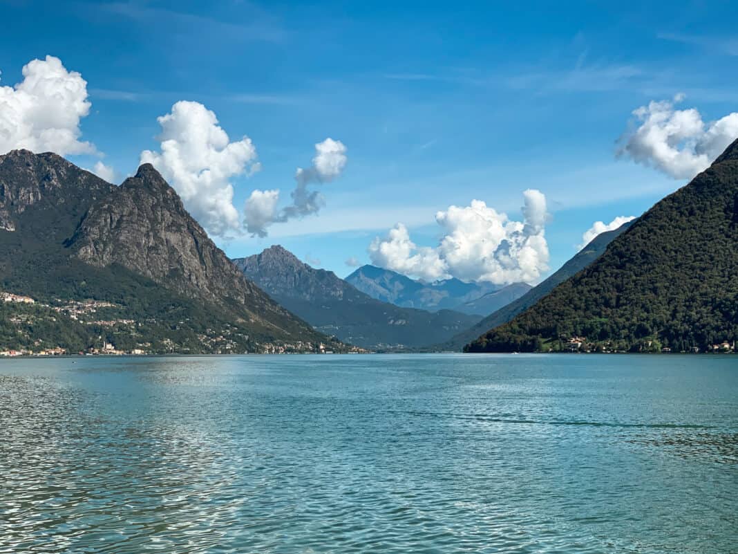 Views from a boat trip on Lake Lugano near to Lugano