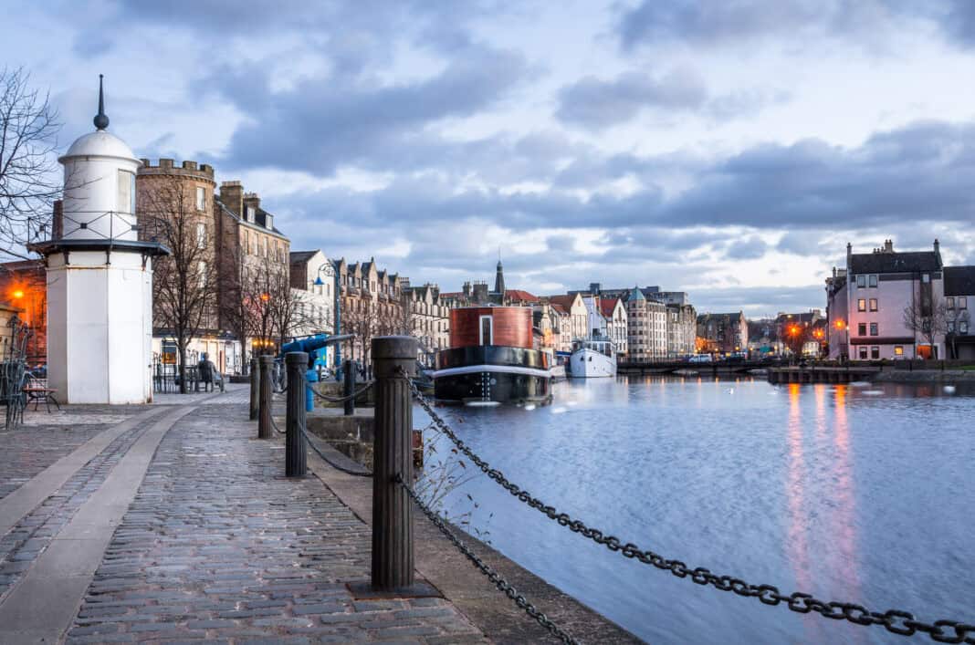 Part of the harbour area in Leith