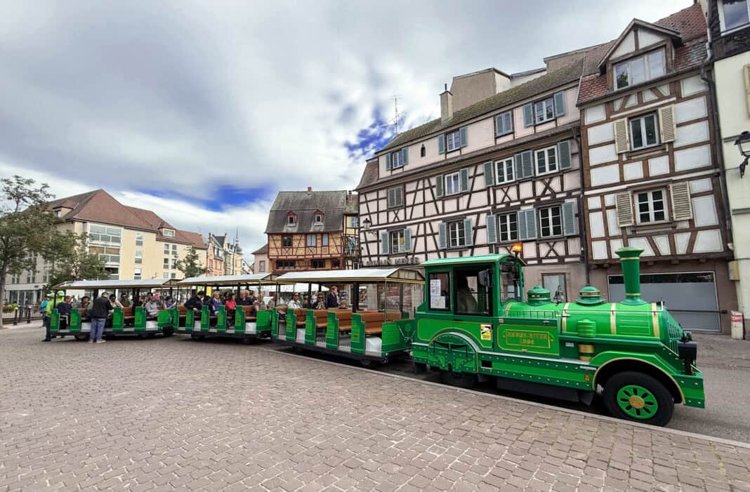 The little green train in Colmar