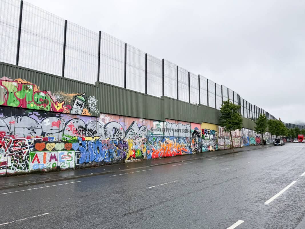 A peace wall in Belfast