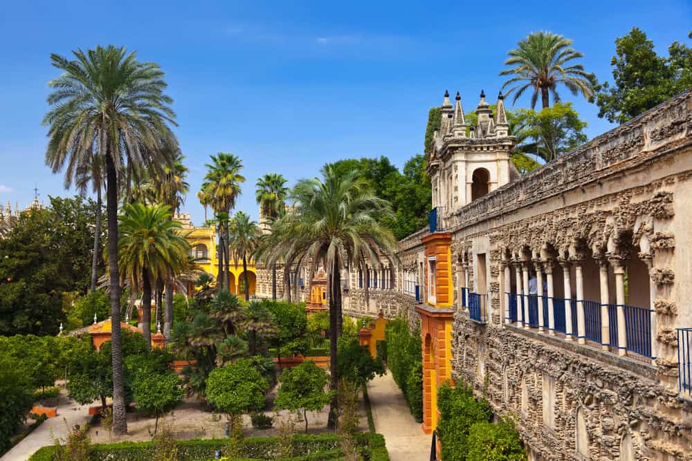 The gardens in the Alcazar