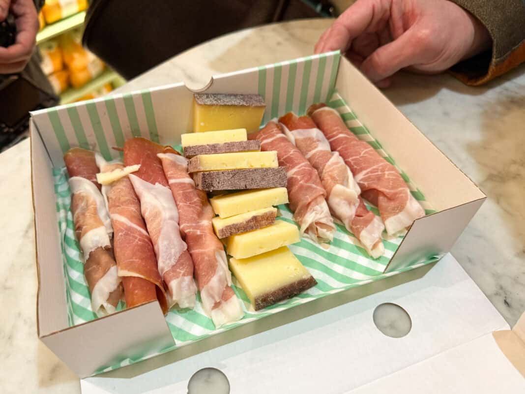 The ham and cheese nibbles we had inside Lina Stores