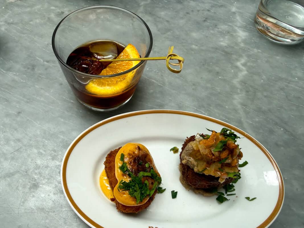 Our croquettes and vermouth in the Spanish bar