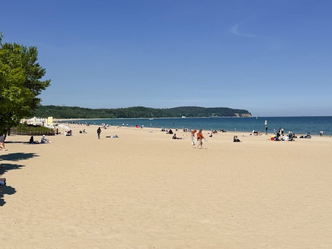One of the beaches in Sopot