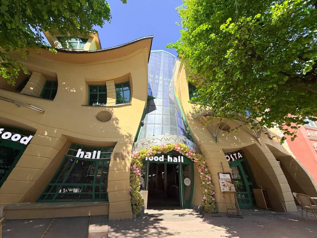 The outside of the Crooked House in Sopot
