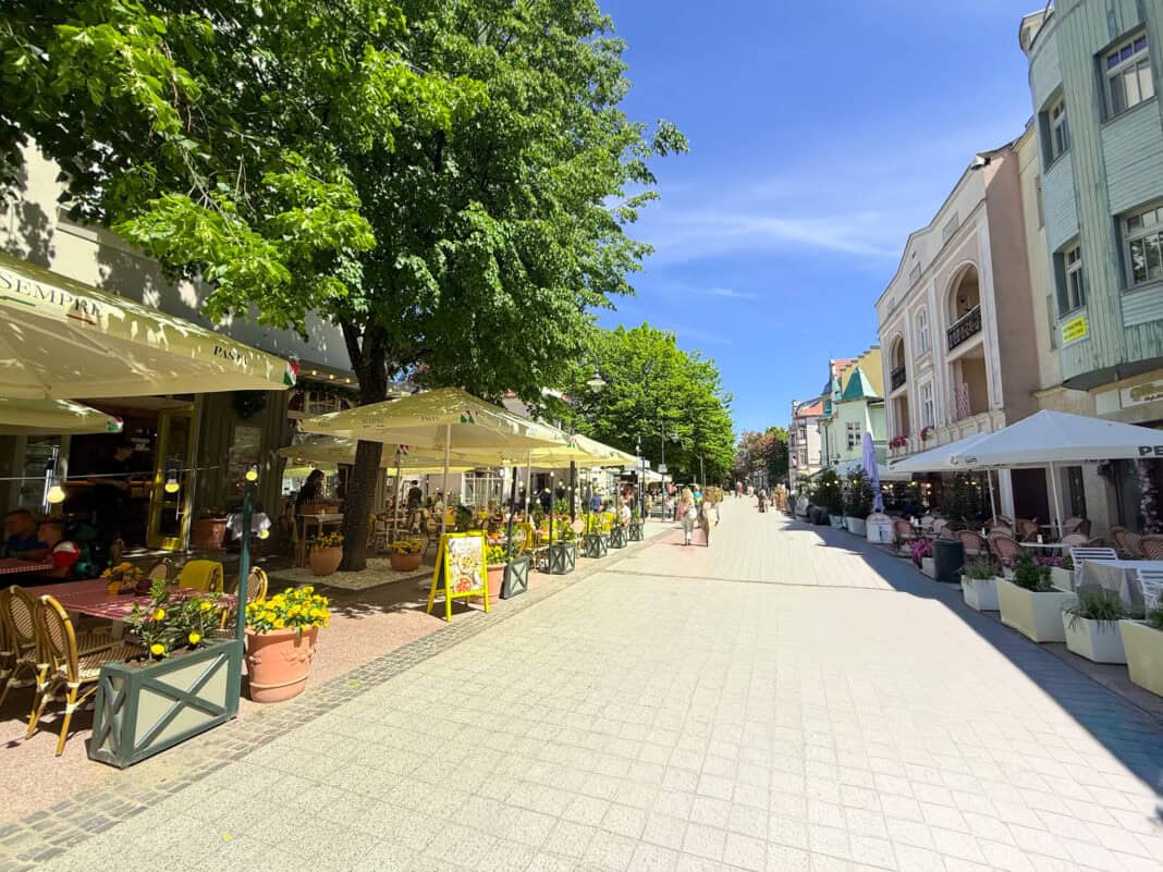 Part of Sopot's main street