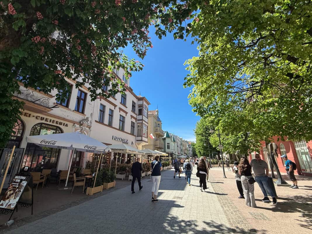 Part of Sopot's main street
