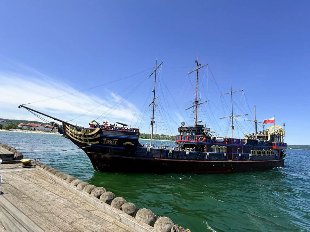 The pirate ship you can go on in Sopot
