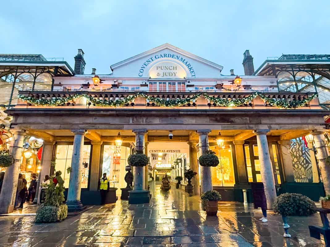 Part of the outside of Covent Garden Market