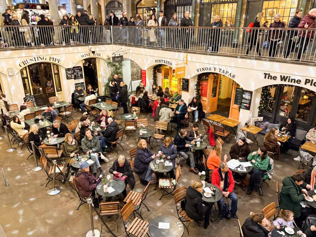 Part of the inside of Covent Garden Market