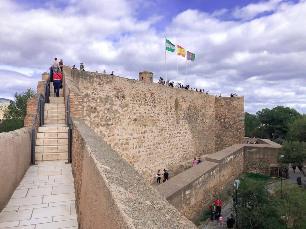 The ramparts in Gibralfaro Castle