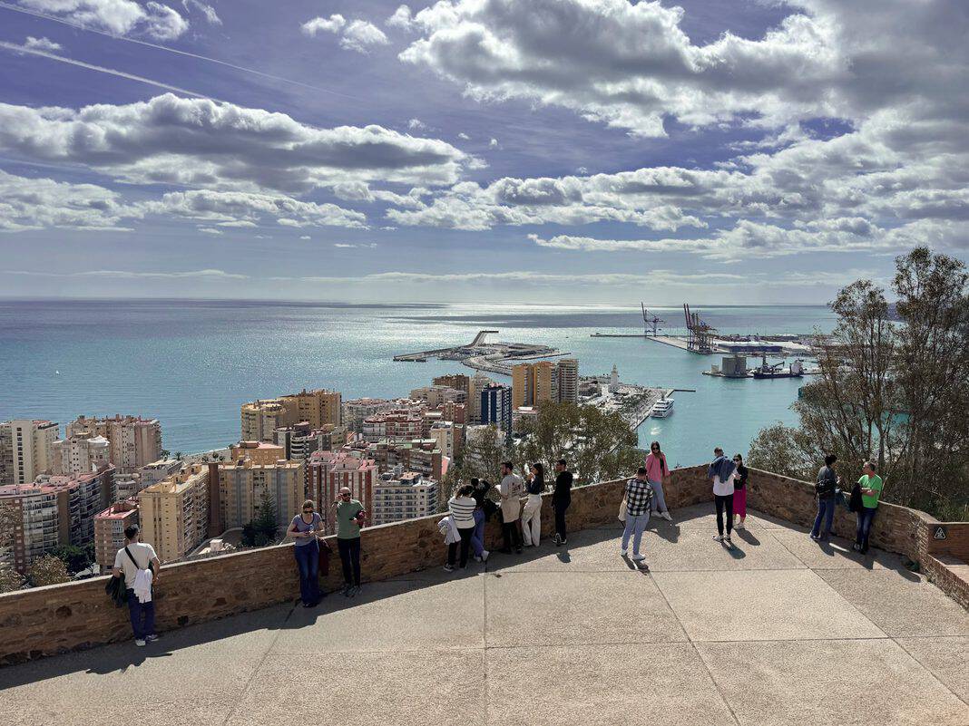 A view over Malaga from the castle